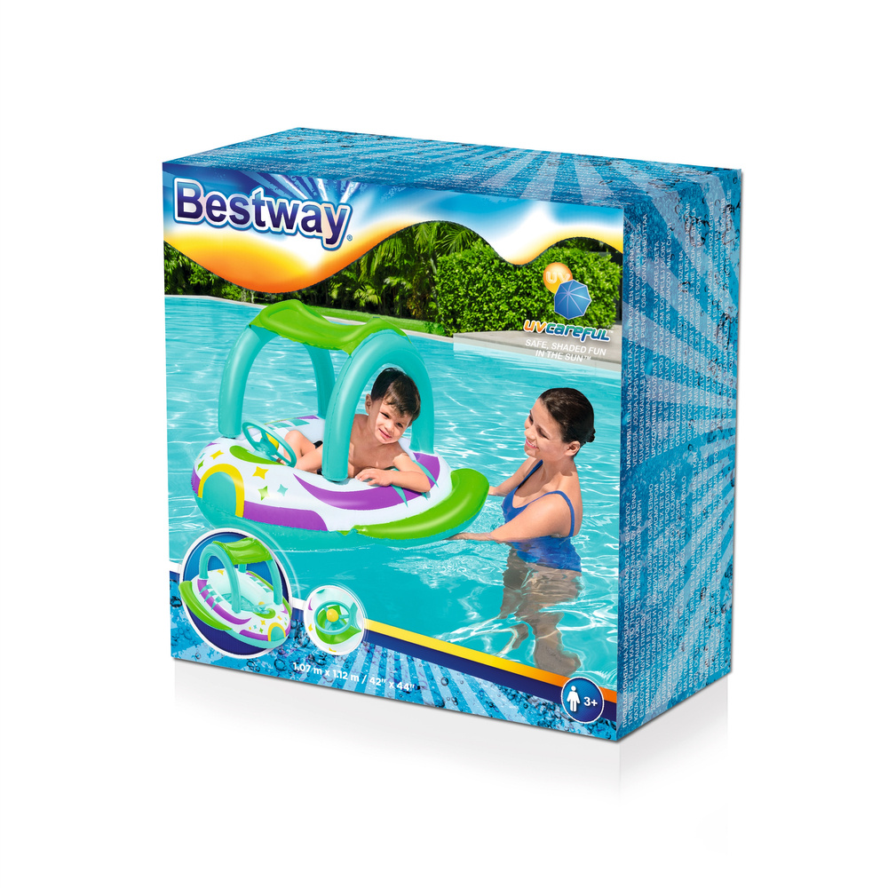 Pripučiamas čiužinys - bestway space boat, 107x112