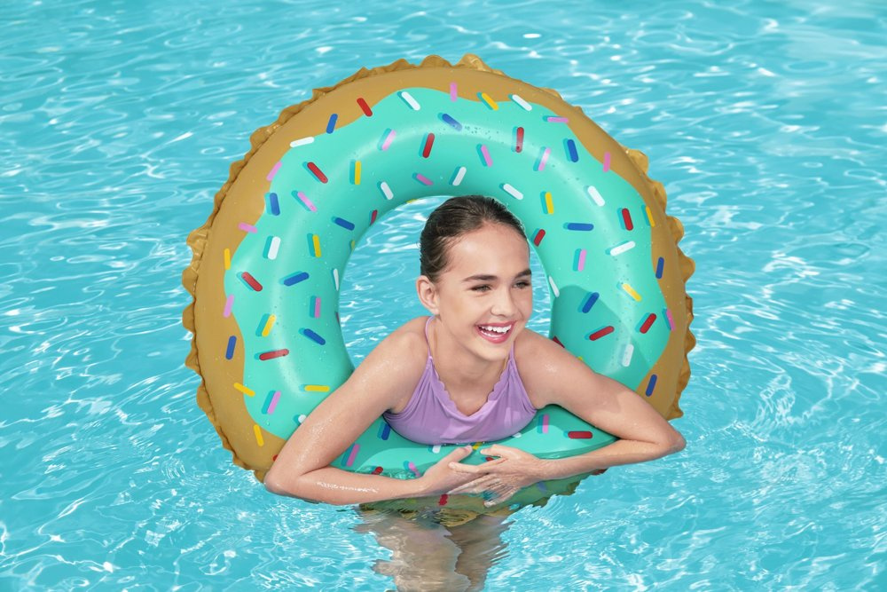 Pripučiamas ratas bestway sweet donut, 91 cm, rudas/žalias