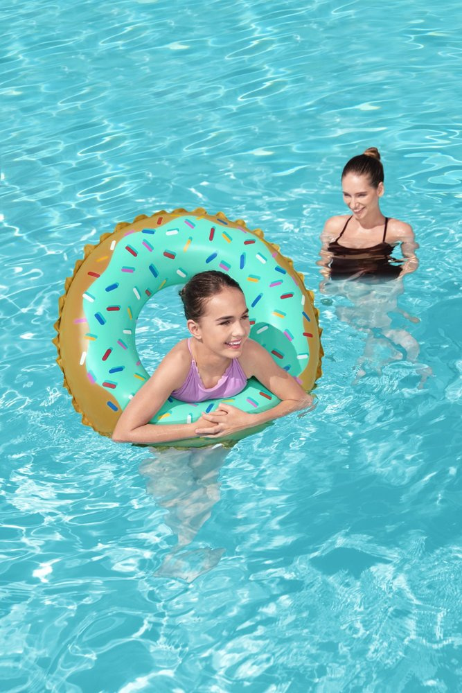 Pripučiamas ratas bestway sweet donut, 91 cm, rudas/žalias