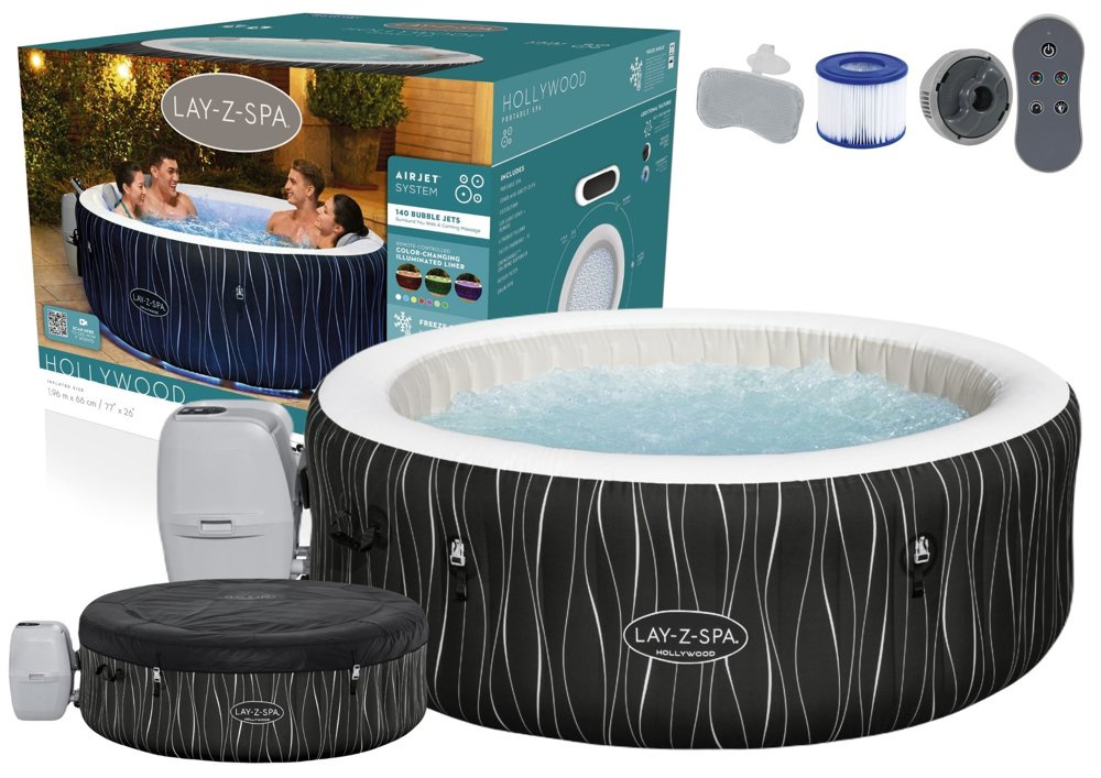 Masažinis baseinas bestway lay-z-spa hollywood airjet, 196x66 cm