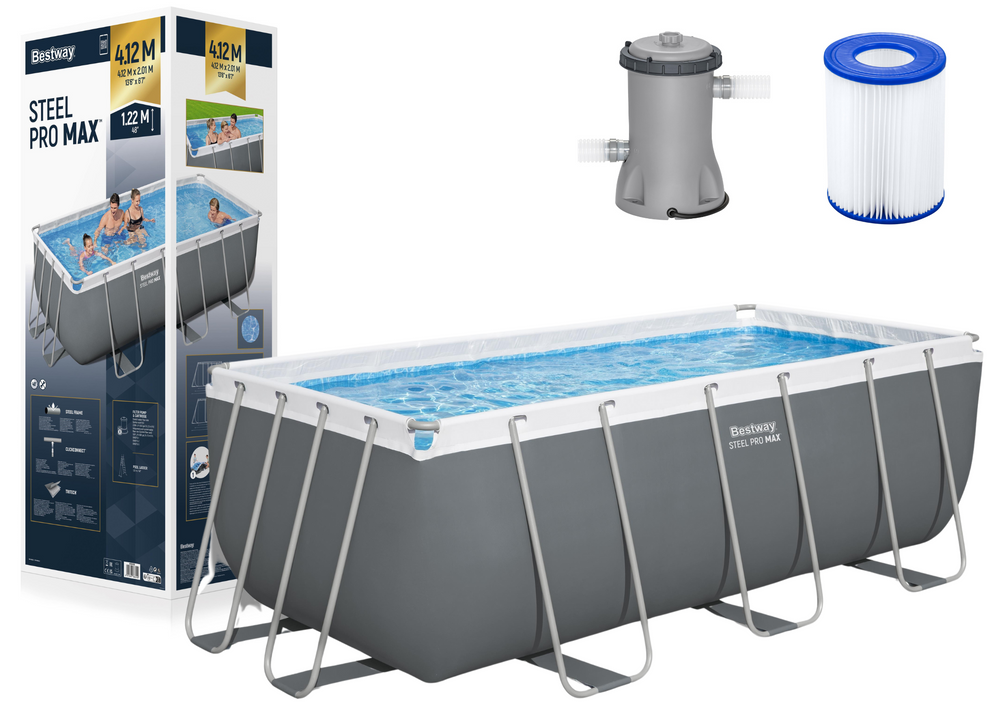 Rėminis baseinas bestway 412 x 201 x 122 cm