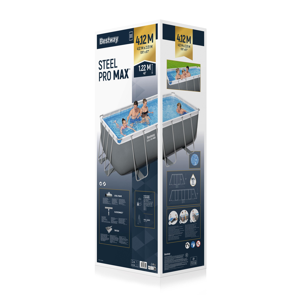 Rėminis baseinas bestway 412 x 201 x 122 cm