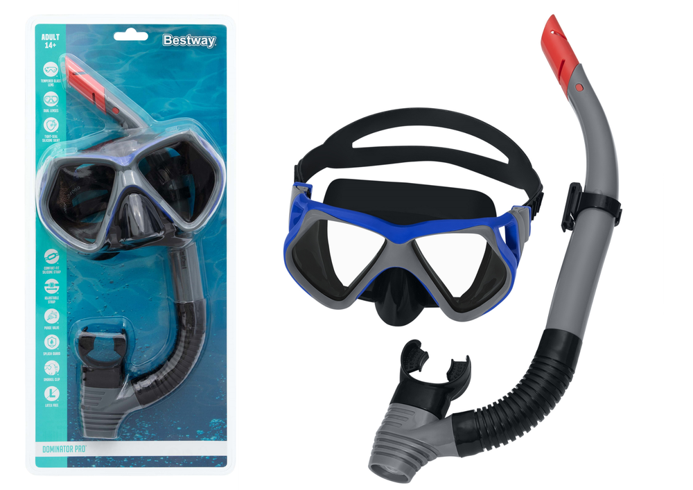 Nardymo rinkinys snorkel bestway, pilkas
