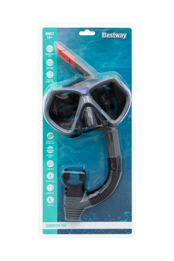 Nardymo rinkinys snorkel bestway, pilkas