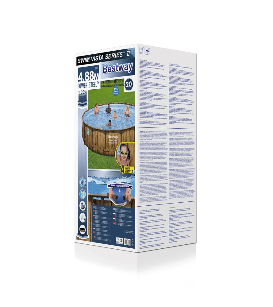 Sodo baseinas su rėmu 488 x 122 cm bestway 56725