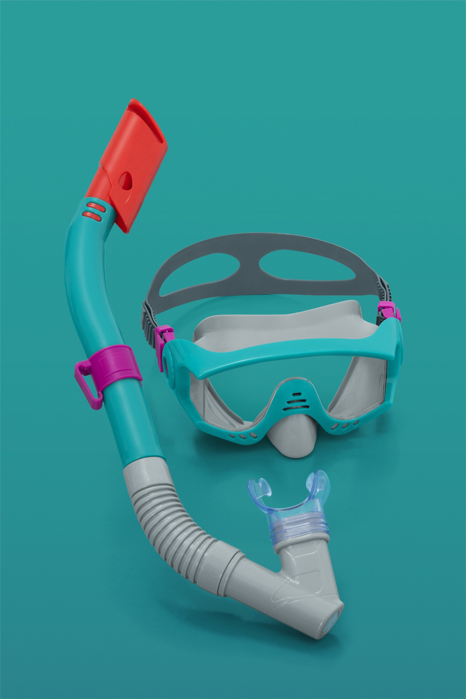Nardymo kaukių komplektas bestway spark wave snorkel, 2 vnt, juodas/mėlynas