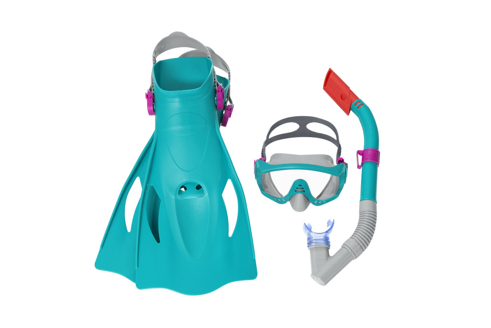 Nardymo kaukių komplektas bestway spark wave snorkel, 2 vnt, juodas/mėlynas