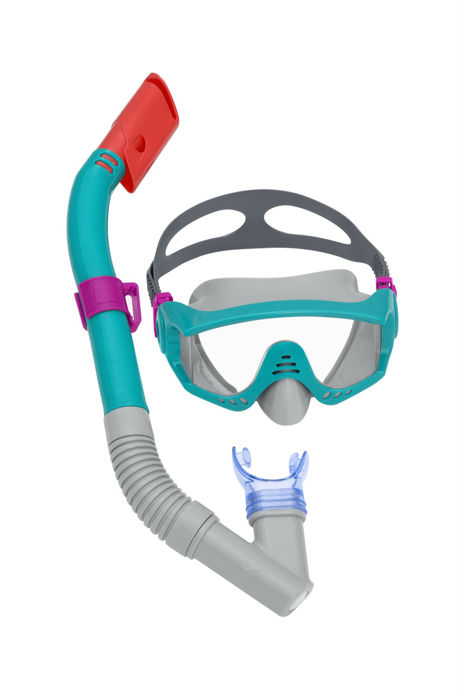 Nardymo kaukių komplektas bestway spark wave snorkel, 2 vnt, juodas/mėlynas