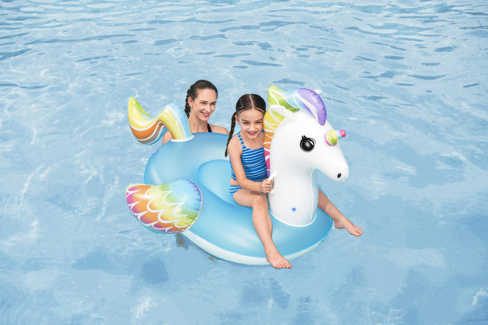 Pripučiamas plaustas bestway unicorn, 150x117x95 cm