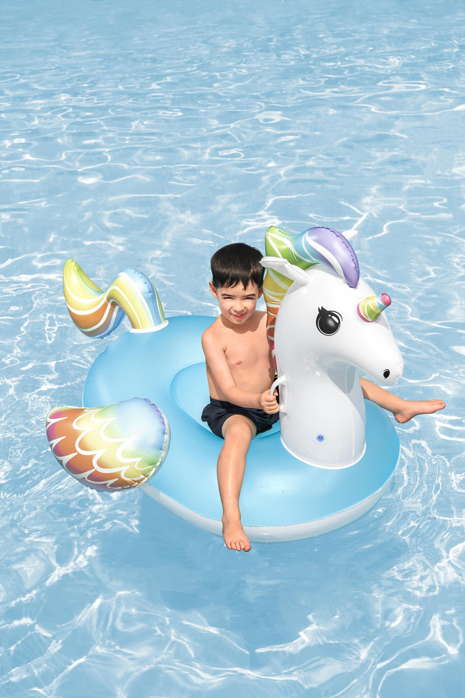 Pripučiamas plaustas bestway unicorn, 150x117x95 cm