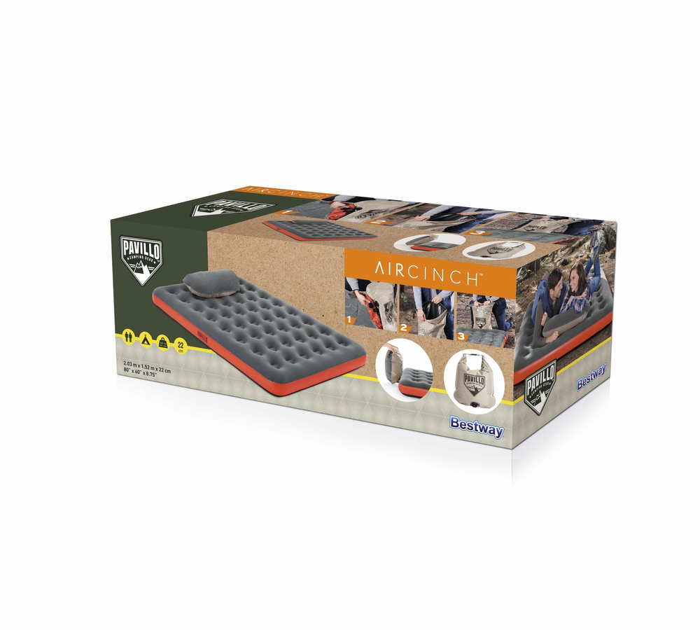 Pripučiamas čiužinys bestway 67703, 203 x 152 x 22 cm