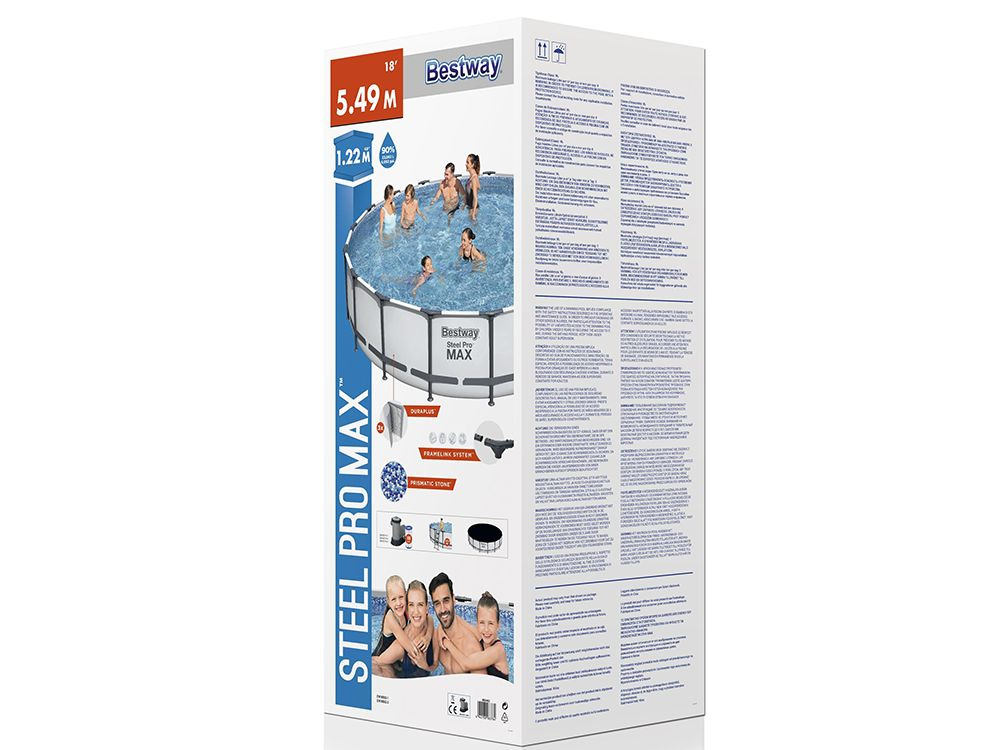 Karkasinis baseinas bestway steel pro max 549x122 cm, su filtru