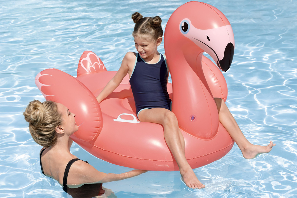 Pripučiamas flamingas bestway 138 x 107 cm