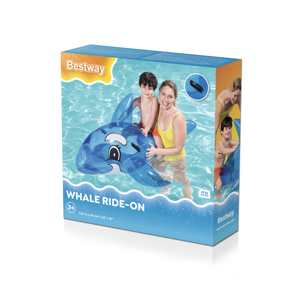 Pripučiamas žaislas bestway whale ride-on, 157x94 cm