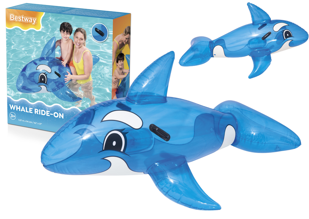 Pripučiamas žaislas bestway whale ride-on, 157x94 cm