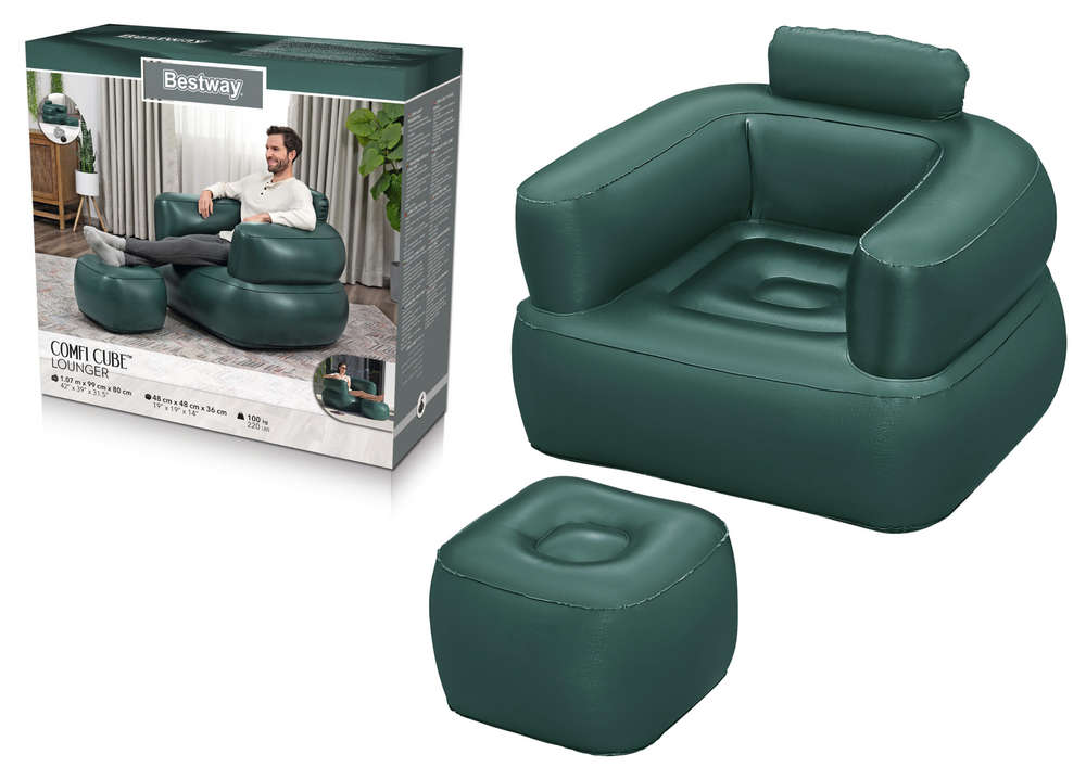 Pripučiamas fotelis bestway 75137, 107x99x80 cm