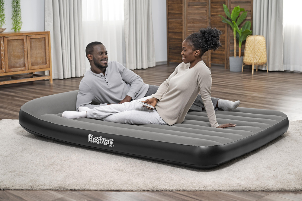 Pripučiamas čiužinys bestway 150 x 203 x 30 cm su usb pompa