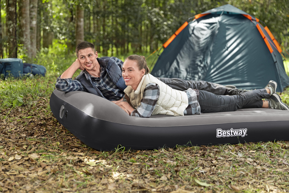 Pripučiamas čiužinys bestway 150 x 203 x 30 cm su usb pompa