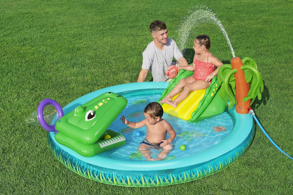 Bestway 53166 wodny plac zabaw zatoka krokodyli 2.24m x 1.81m x 72cm