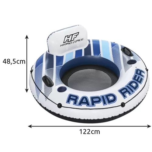 Pripučiamas plaukimo ratas bestway, 135 cm, baltas