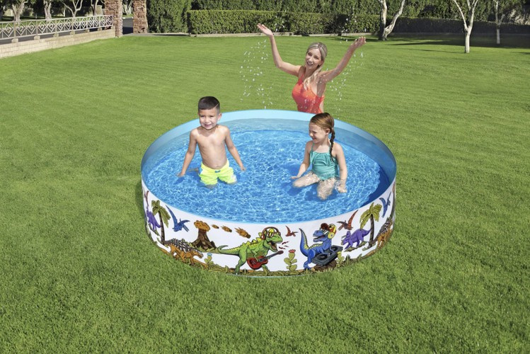 Ramstinis baseinas bestway fill 'n fun dinosaur, 183x38 cm