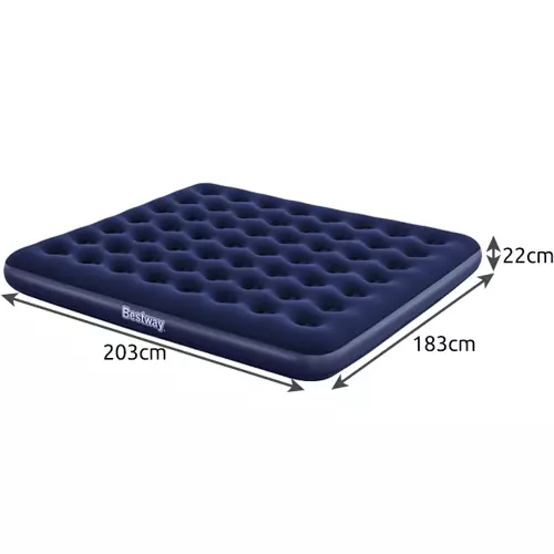 Dvivietis pripučiamas čiužinys 203x183x22cm bestway 67004