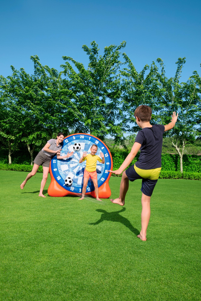 Pripučiamas lauko smiginis vaikams bestway all star kickball, oranžinis