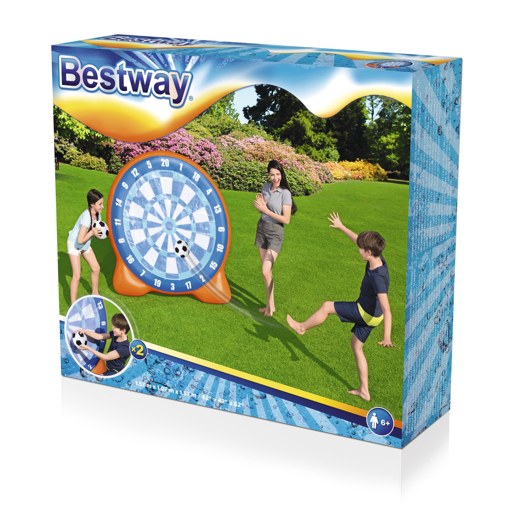Pripučiamas lauko smiginis vaikams bestway all star kickball, oranžinis