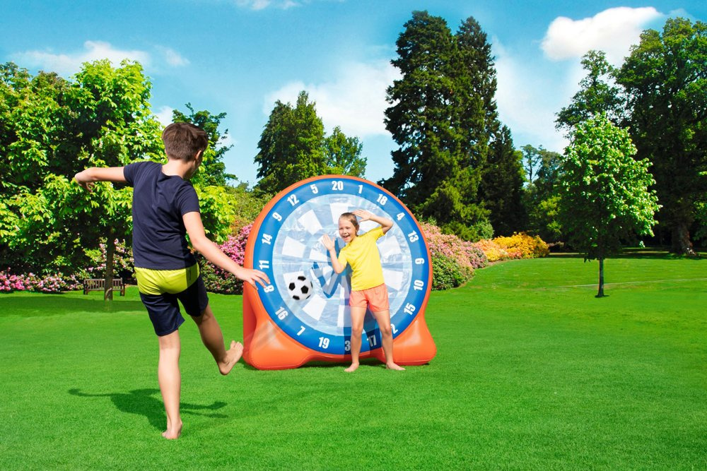 Pripučiamas lauko smiginis vaikams bestway all star kickball, oranžinis