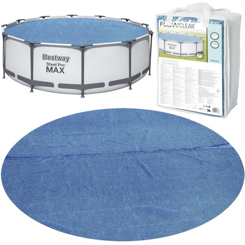 Baseino uždangalas bestway flowclear solar 366 cm