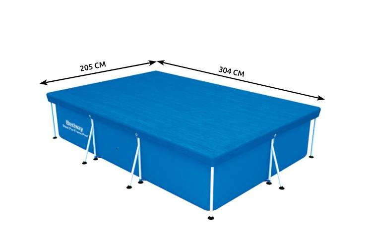 Baseino uždangalas bestway flowclear steel pro 304x205 cm