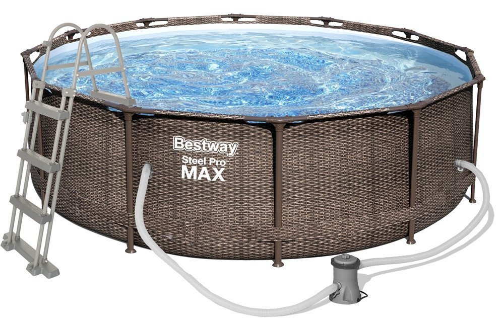 Karkasinis baseinas bestway steel pro max swim vista 366x100 cm, su filtru