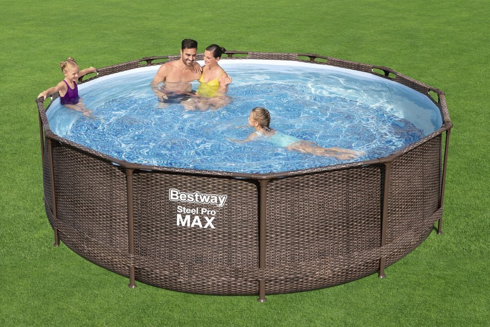 Karkasinis baseinas bestway steel pro max swim vista 366x100 cm, su filtru