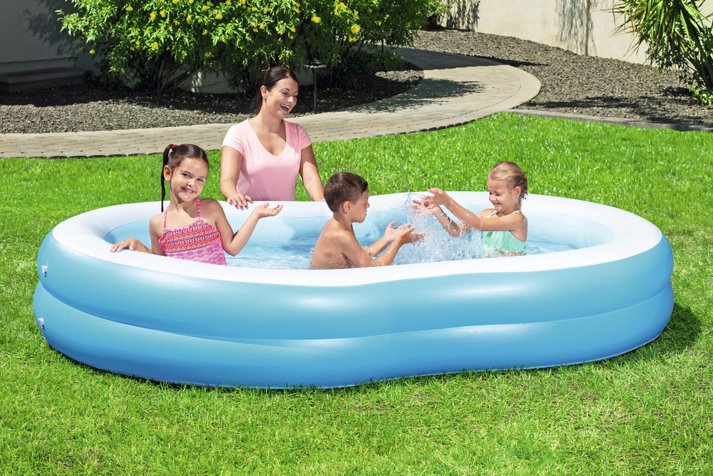 Pripučiamas baseinas bestway lagoon family, 262x157x46 cm