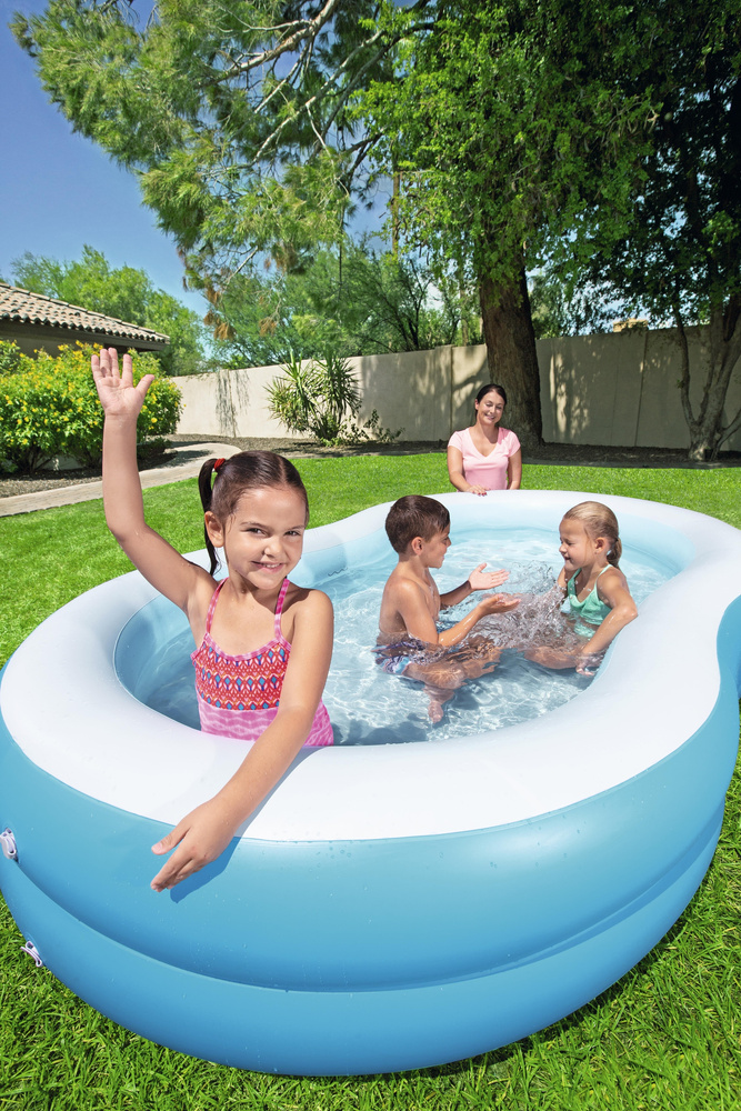 Pripučiamas baseinas bestway lagoon family, 262x157x46 cm