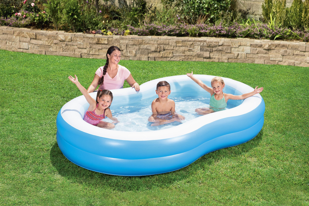 Pripučiamas baseinas bestway lagoon family, 262x157x46 cm