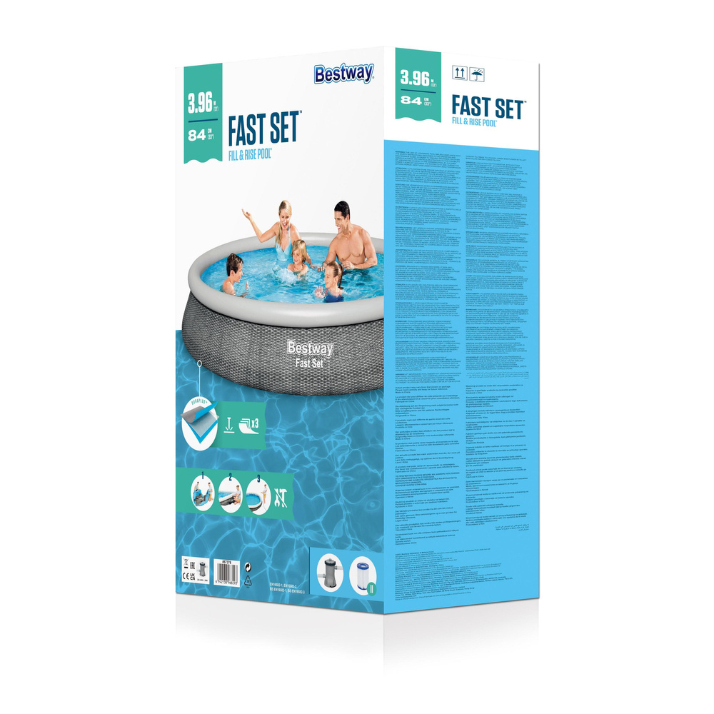 Baseinas Bestway Fast Set 396x84 cm, su filtru