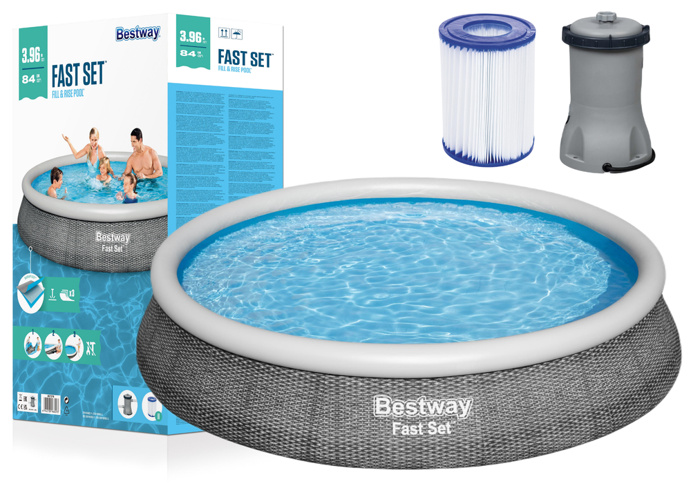 Baseinas Bestway Fast Set 396x84 cm, su filtru