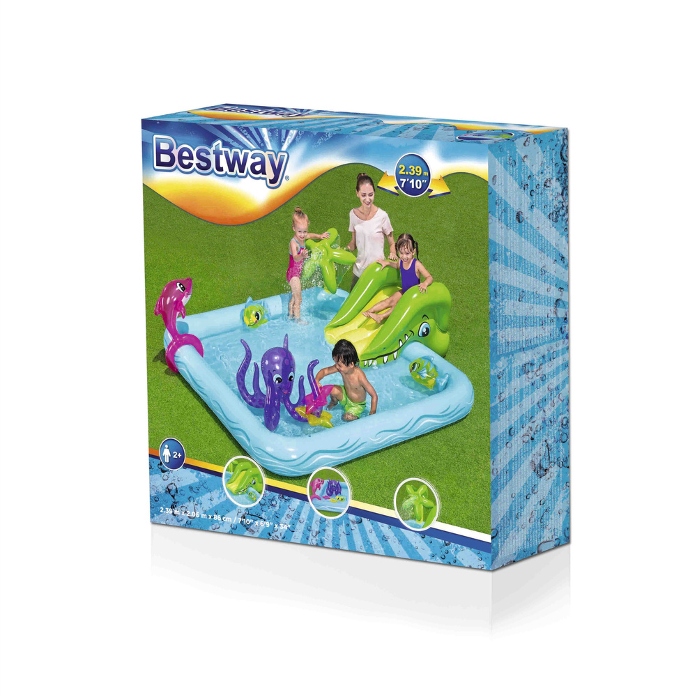 Pripučiama žaidimo aikštele bestway fantastic aquarium, 239x206x86 cm