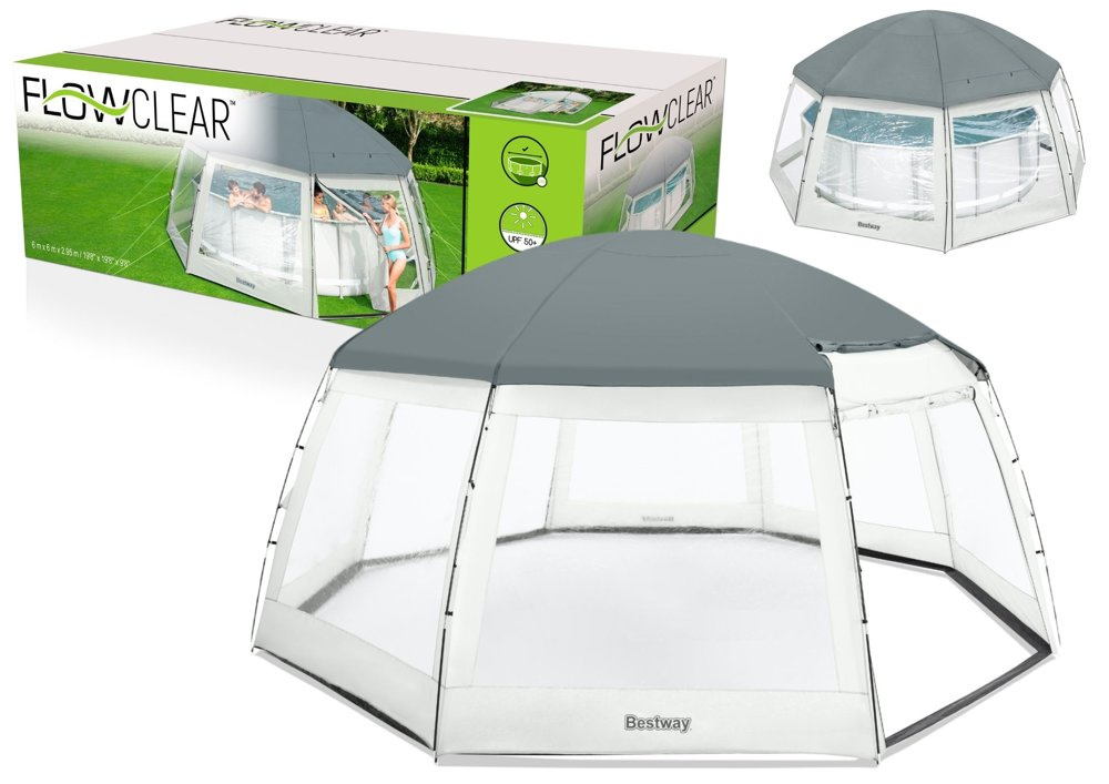 Pavėsinė baseinui bestway flowclear, 600x600x295 cm