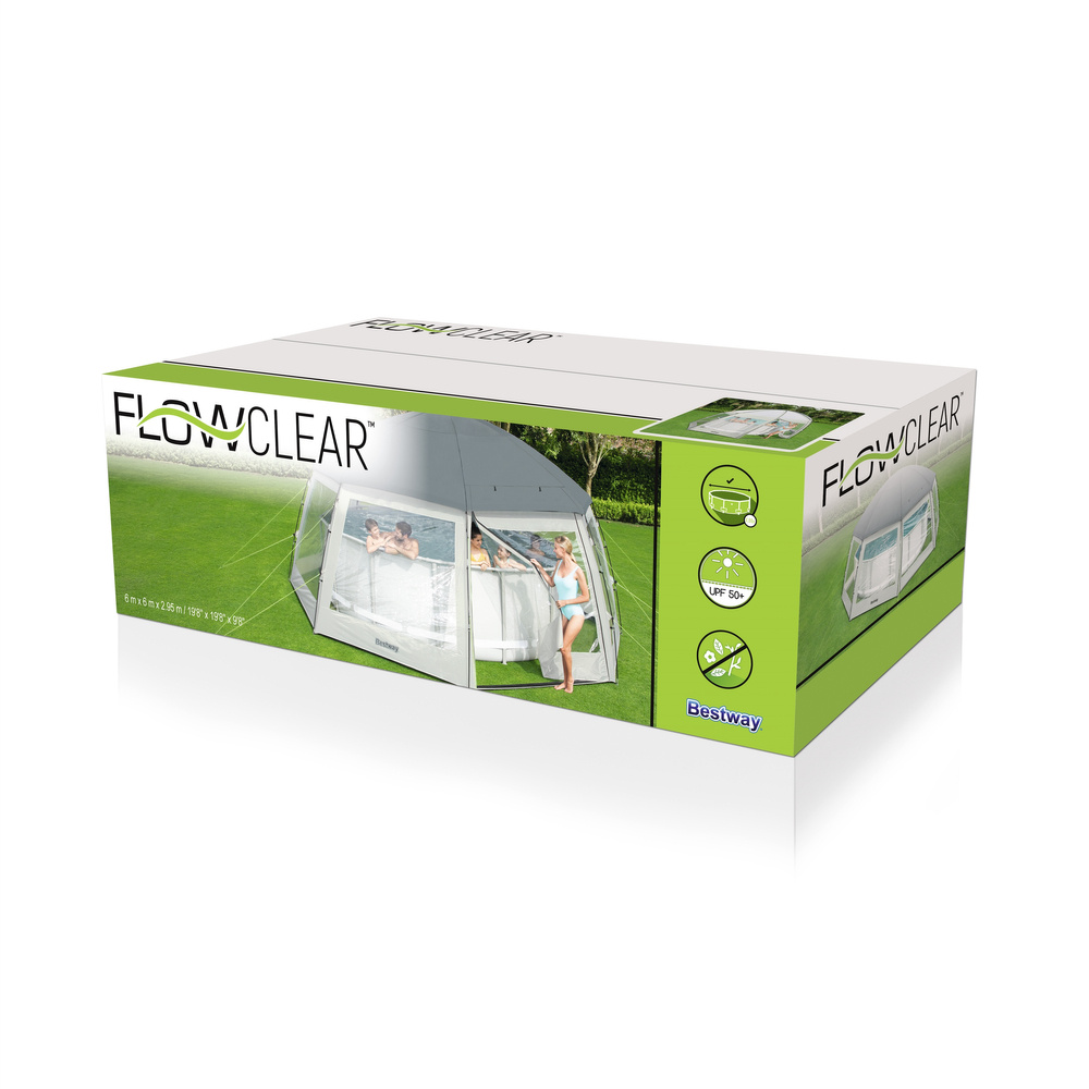 Pavėsinė baseinui bestway flowclear, 600x600x295 cm