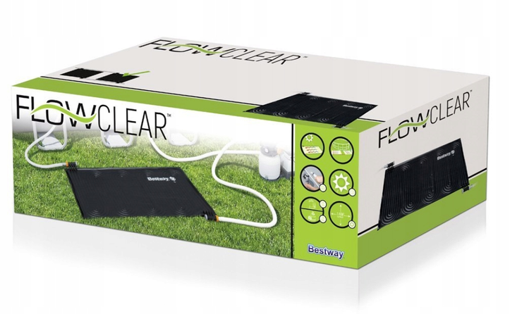 Vandenį šildantis kilimėlis baseinams bestway flowclear clean, juodas