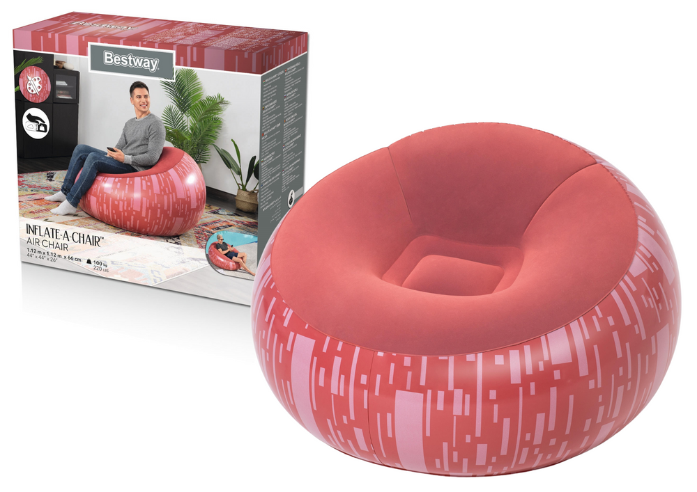 Pripučiama kėdė bestway 75052, 112 x 112 x 66 cm