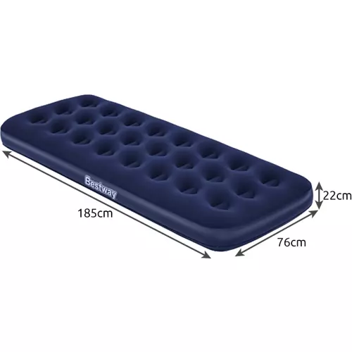 Veliūrinis vienvietis čiužinys 185x76x22 cm - bestway 67000