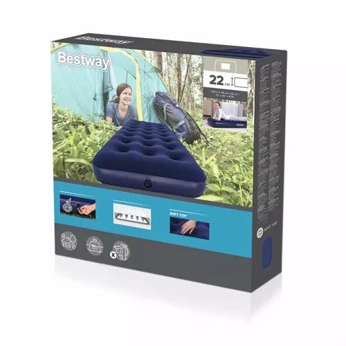 Veliūrinis vienvietis čiužinys 185x76x22 cm - bestway 67000