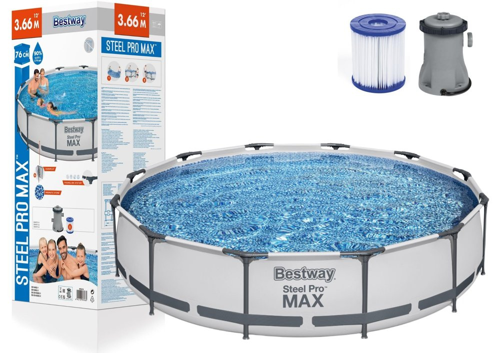 Karkasinis baseinas steel pro max bestway, 366x76cm, su filtru