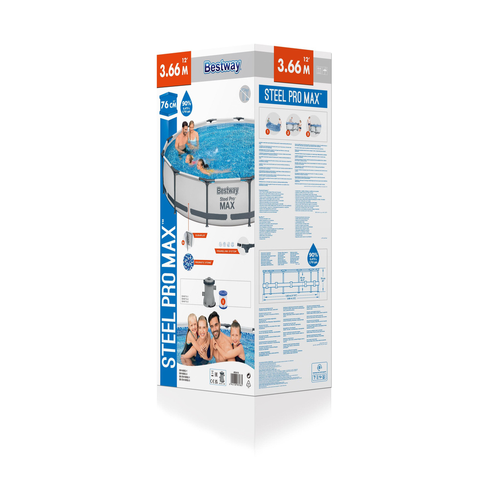 Karkasinis baseinas steel pro max bestway, 366x76cm, su filtru