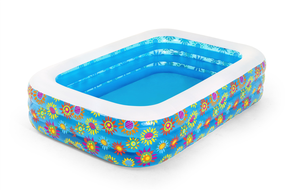 Pripučiamas baseinas bestway happy flora, 229x152x56 cm