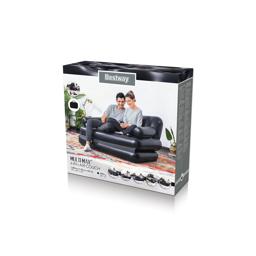 Pripučiama sofa-lova bestway multi-max 5-in-1 188x152x64 cm