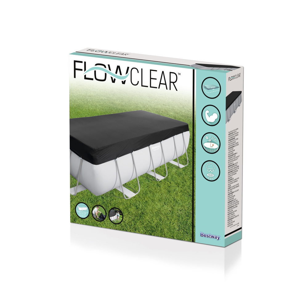 Baseino uždangalas bestway flowclear power steel 396x185 cm